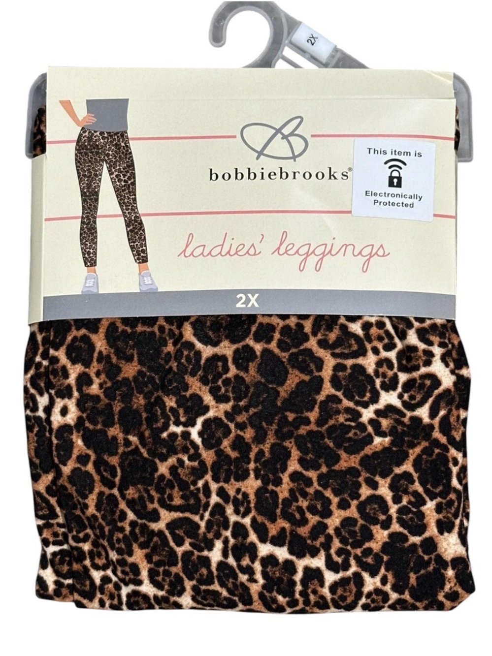bobbiebrooks Ladies' Leopard Print Leggings - Brown/Black size 2X